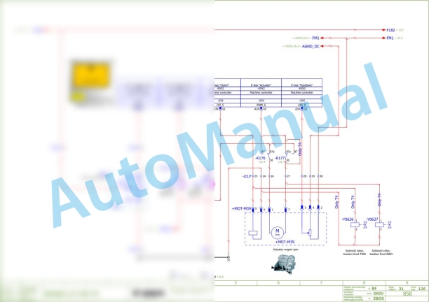 Bomag BF 300 P-2 S340-2 V Asphalt Paver Electric, Hydraulic Schematics Diagram 821891261001 - 821891269999-3