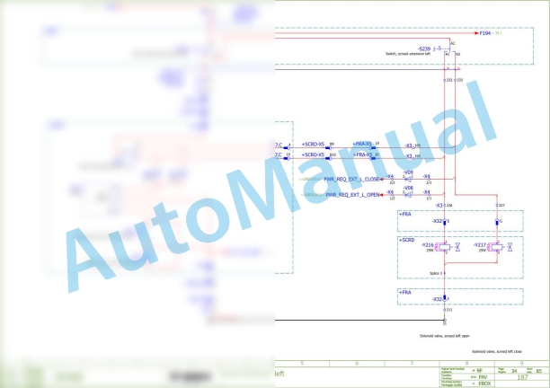 Bomag BF 300 P S340-2 V Asphalt Paver Electric Schematics Diagram 821891111001 - 821891111030-2