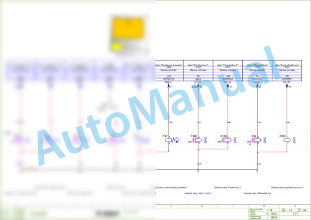 Bomag BF 300 P S340 TV Asphalt Paver Electric Schematics Diagram 821837811002 - 821837811026-3