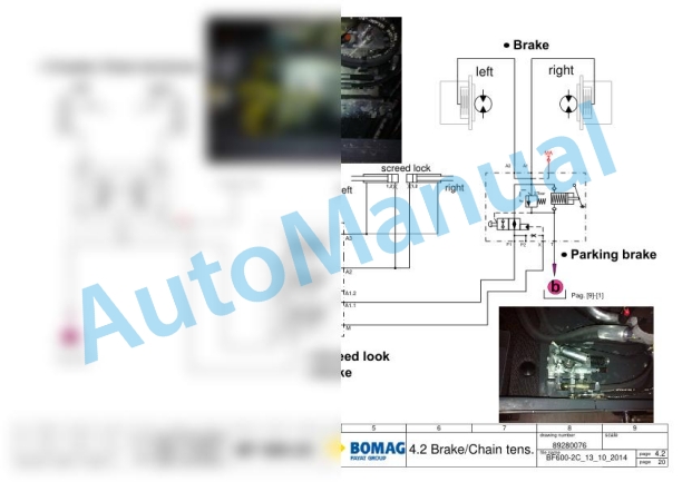 Bomag BF 600 C-2 S 500 HMI 1.0 Asphalt Paver Electric, Hydraulic Schematics Diagram 821892311001 - 821892319999-3