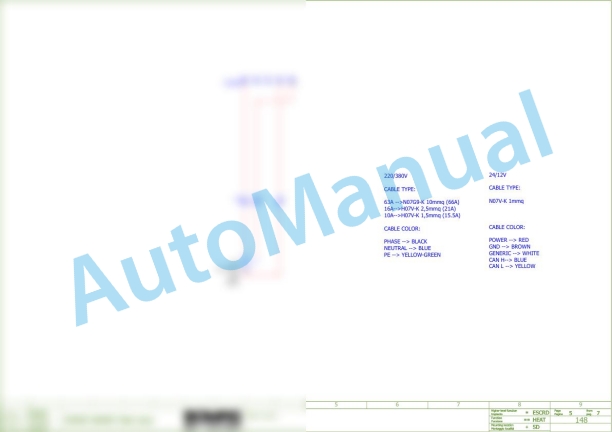 Bomag BF 600 P-2 S 500 Asphalt Paver Electric Schematics Diagram 821892141001 - 821892141001-3