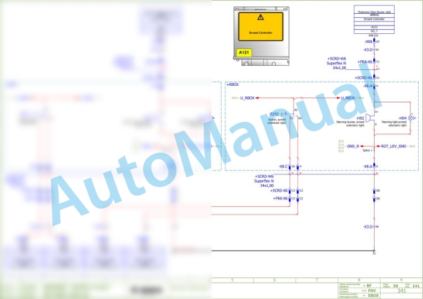 Bomag BF 700 C-2 S 600 Asphalt Paver Electric, Hydraulic Schematics Diagram 821892111003 - 821892111023-3