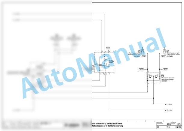 Bomag BF 700 C-3 S 500 Asphalt Paver Electric, Hydraulic Schematics Diagram 821892481001 - 821892489999-3