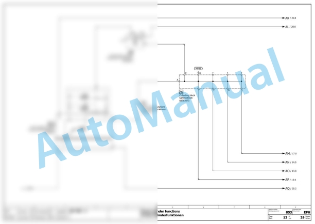 Bomag BF 700 C-3 S 500 Korea5 Asphalt Paver Electric, Hydraulic Schematics Diagram 821892511001 - 821892519999-3