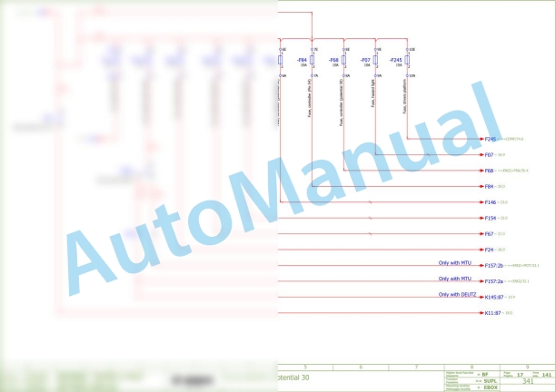 Bomag BF 700 C S 500 Asphalt Paver Electric, Hydraulic Schematics Diagram 821892061025 - 821892061060-3