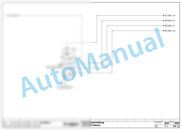 Bomag BF 800 C-2 S500 Asphalt Paver Electric, Hydraulic Schematics Diagram 821893151001 - 821893151007-3