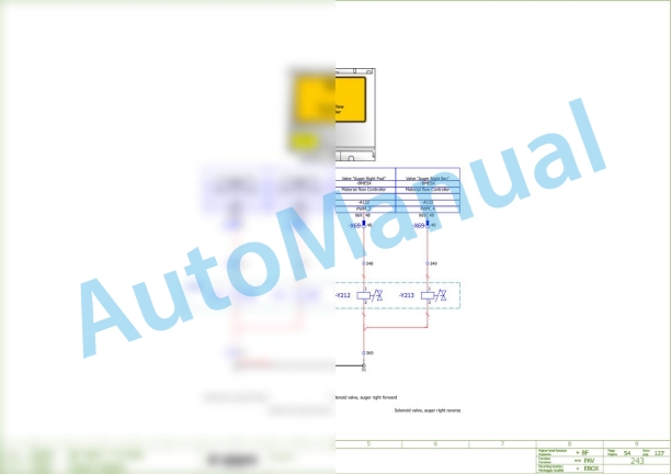 Bomag BF 800 C S600 - T3 Asphalt Paver Electric Schematics Diagram 821893291001 - 821893299999-2