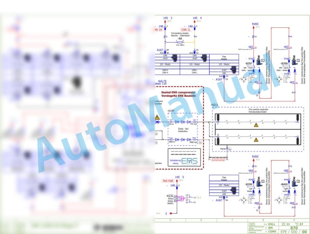Bomag BM 1200 35-2 Road Milling Machine Electric, Hydraulic Schematics Diagram 101883341001 - 101883349999-2