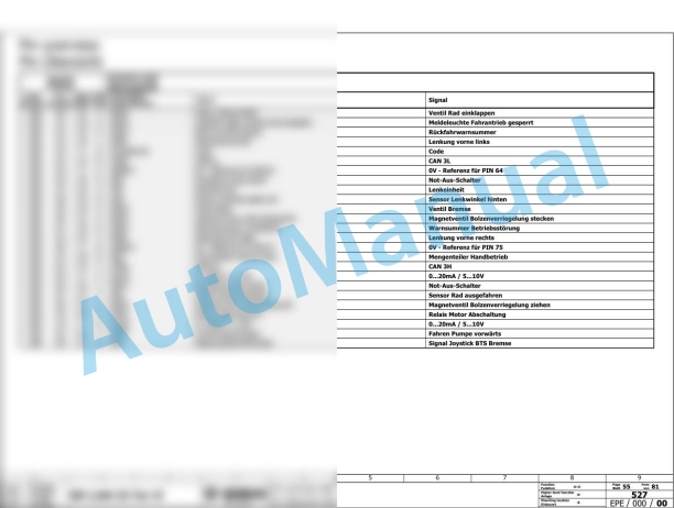 Bomag BM 1200-35 TE Road Milling Machine Electric, Hydraulic Schematics Diagram 101883221001 - 101883229999-2