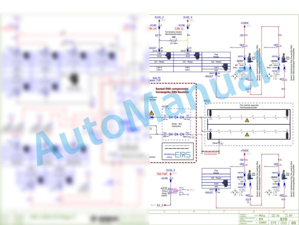 Bomag BM 1300 35-2 Road Milling Machine Electric, Hydraulic Schematics Diagram 101883351001 - 101883359999-2