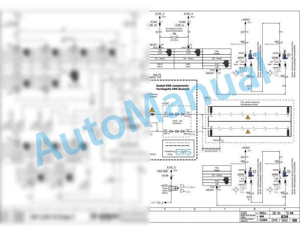 Bomag BM 1300-35 Stage V Road Milling Machine Electric, Hydraulic Schematics Diagram 101883201001 - 101883209999-2