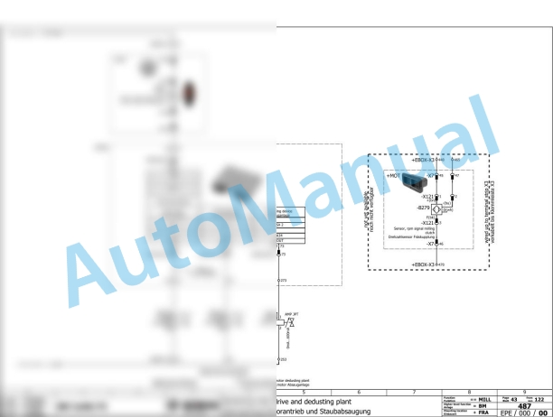 Bomag BM 2200 75 Road Milling Machine Electric, Hydraulic Schematics Diagram 101888011001 - 101888019999-3