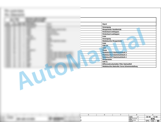 Bomag BM 500-15-2 Road Milling Machine Electric, Hydraulic Schematics Diagram 101882201001 - 101882209999-3