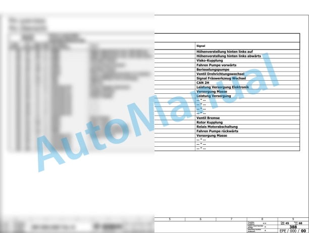 Bomag BM 500-15 EU-Flex T4i Road Milling Machine Electric, Hydraulic Schematics Diagram 101882061001 - 101882061011-2