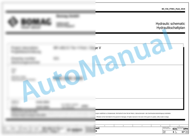 Bomag BM 500-15 T4f Road Milling Machine Hydraulic Schematics Diagram 101882051001 - 101882059999-2
