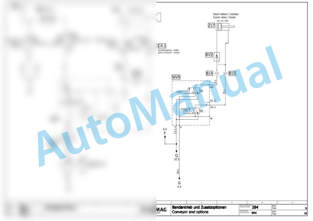 Bomag BM 500-15 T4i Road Milling Machine Electric, Hydraulic Schematics Diagram 101882021001 - 101882021010-2