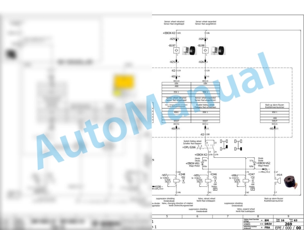 Bomag BM 500-15 T4i Road Milling Machine Electric, Hydraulic Schematics Diagram 101882021001 - 101882021010-3