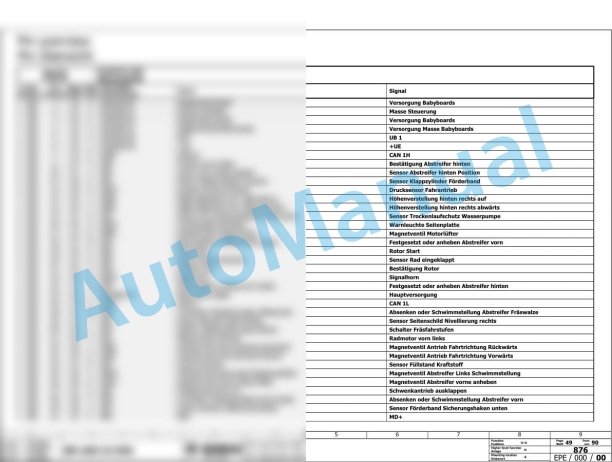 Bomag BM 500-15 TIER3 EDG Road Milling Machine Electric, Hydraulic Schematics Diagram 101882071001 - 101882079999-3