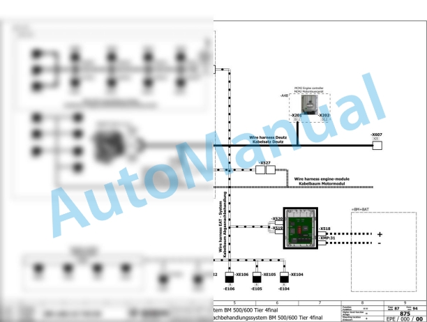 Bomag BM 600-15-2 Road Milling Machine Electric, Hydraulic Schematics Diagram 101882191001 - 101882199999-2