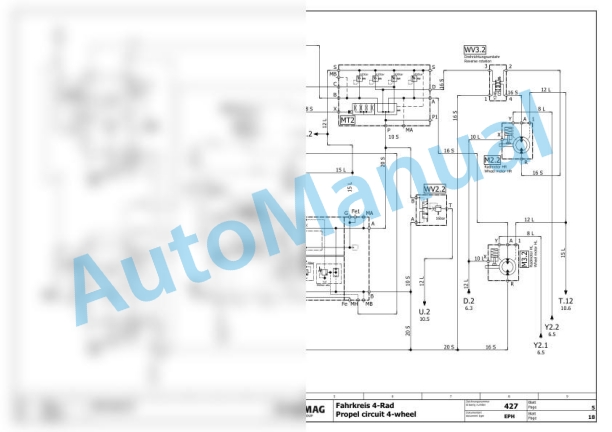 Bomag BM 600-15 EU-Flex T4i 101 Road Milling Machine Electric, Hydraulic Schematics Diagram 882161001 - 101882161011-3