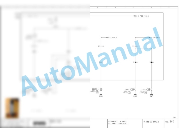 Bomag BM1000-30 TIER3 Road Milling Machine Electric Schematics Diagram 821836170001 - 821836171036-3