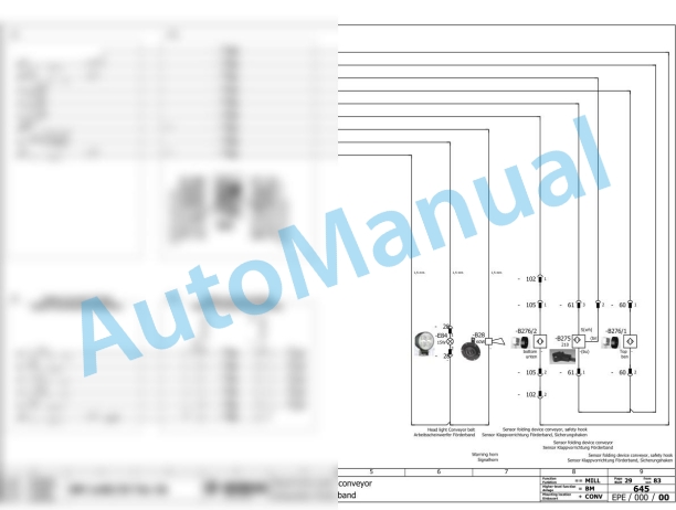 Bomag BM1000-35 T3A Road Milling Machine Electric, Hydraulic Schematics Diagram 101883241001 - 101883249999-2