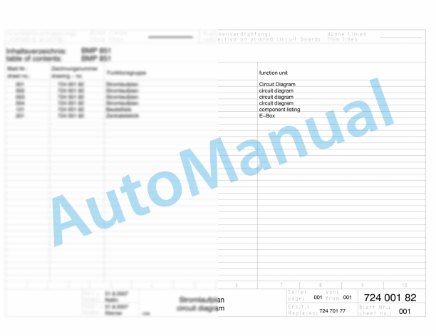 Bomag BMP 851 Trench Compactor Electric, Hydraulic Schematics Diagram 101720061001 - 101720061558
