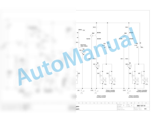 Bomag BPH 80-65 Reversible Vibratory Plates Electric, Hydraulic Schematics Diagram 101700001092 - 101700001131-2
