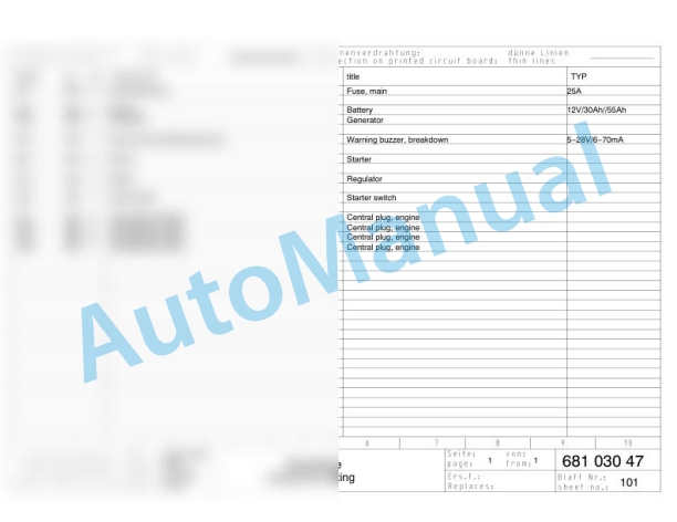 Bomag BPR 30-38 D-3 Reversible Vibratory Plates Electric Schematics Diagram 101680261442 - 101680265403-3