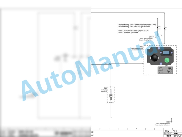 Bomag BPR 45-45 Reversible Vibratory Plates Electric Schematics Diagram 101695421001 - 101695429999-3
