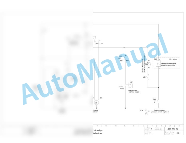 Bomag BPR 45-55 D Reversible Vibratory Plates Electric Schematics Diagram 101695141001 - 101695141214-2