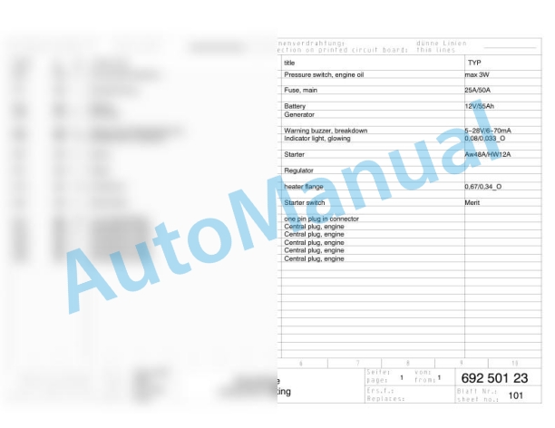 Bomag BPR 50-52 D-3 Reversible Vibratory Plates Electric Schematics Diagram 101690271283 - 101690272980-3