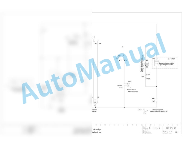 Bomag BPR 55-65 D Reversible Vibratory Plates Electric Schematics Diagram 101692611001 - 101692612054-2