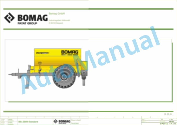 Bomag BS 12000 Accessory Equipment Electric, Hydraulic, Pneumatic Schematics Diagram 101910732001 - 101910739999