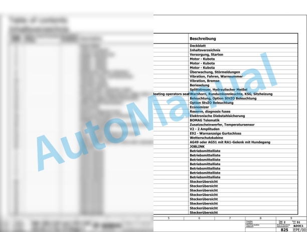 Bomag BW 100 AC-5 Combination Rollers Electric, Hydraulic Schematics Diagram 101880581001 - 101880589999-2