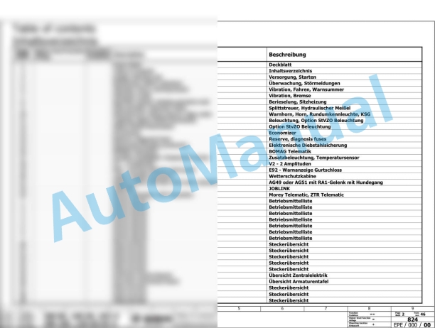 Bomag BW 100 AC-5 Combination Rollers Electric, Hydraulic Schematics Diagram 961880651001 - 961880659999-2
