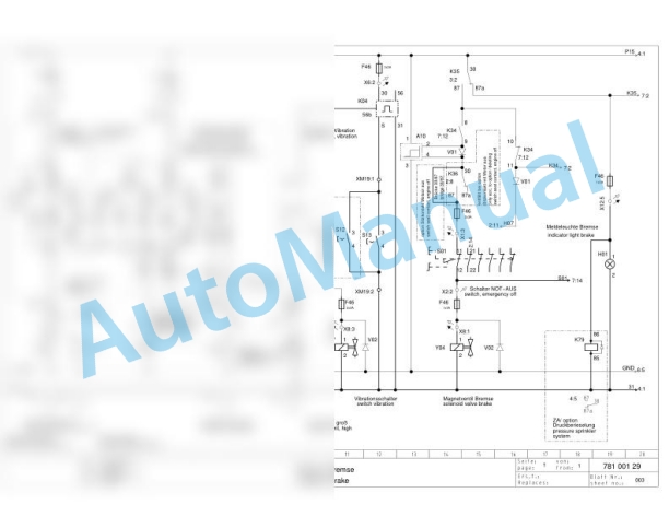 Bomag BW 100 AD-3 Tandem Vibratory Rollers Electric, Hydraulic Schematics Diagram 101150514012 - 101150515387-3