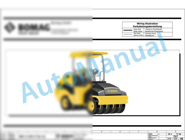 Bomag BW 11 RH-5 Rubber Tyred Rollers Electric, Hydraulic Schematics Diagram 101538751001 - 101538759999-2