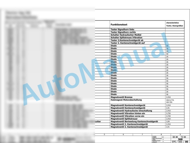 Bomag BW 120 SL-5 Tandem Vibratory Rollers Electric, Hydraulic Schematics Diagram 861880441001 - 861880449999-3