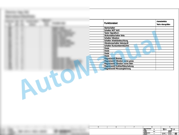 Bomag BW 124 DH-3 Single Drum Vibratory Rollers Electric, Hydraulic Schematics Diagram 901581271001 - 901581279999-2