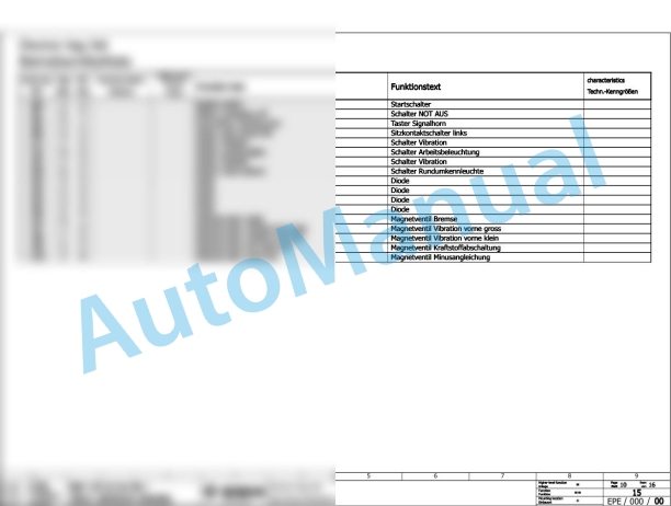 Bomag BW 124 DH-40 Single Drum Vibratory Rollers Electric, Hydraulic Schematics Diagram 901581391002 - 901581399999-2