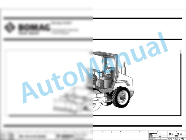 Bomag BW 124 PDH-4 86183 Single Drum Vibratory Rollers Electric, Hydraulic Schematics Diagram 861832101001 - 861832101040-2