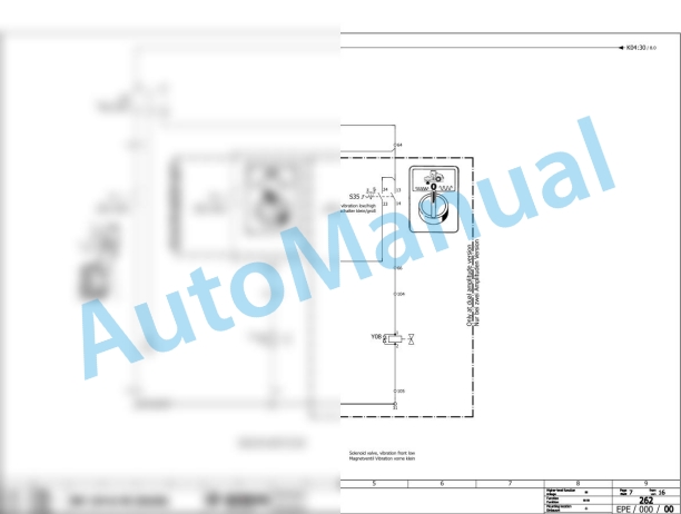 Bomag BW 124 PDH-4 86183 Single Drum Vibratory Rollers Electric, Hydraulic Schematics Diagram 861832101001 - 861832101040-3
