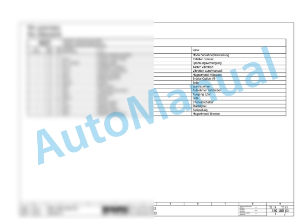Bomag BW 125 AC-4 Combination Rollers Electric, Hydraulic Schematics Diagram 101880111001 - 101880111035-3