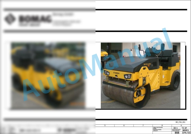 Bomag BW 131 AD-5 Tandem Vibratory Rollers Electric, Hydraulic Schematics Diagram 861750241001 - 861750241072-2