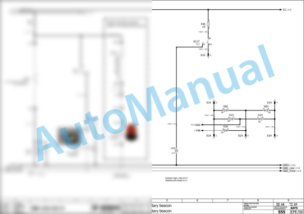 Bomag BW 131 AD-5 Tandem Vibratory Rollers Electric, Hydraulic Schematics Diagram 861750241001 - 861750241072-3
