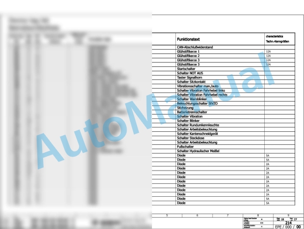 Bomag BW 135 AD-5 Tandem Vibratory Rollers Electric, Hydraulic Schematics Diagram 101650321001 - 101650321391-3