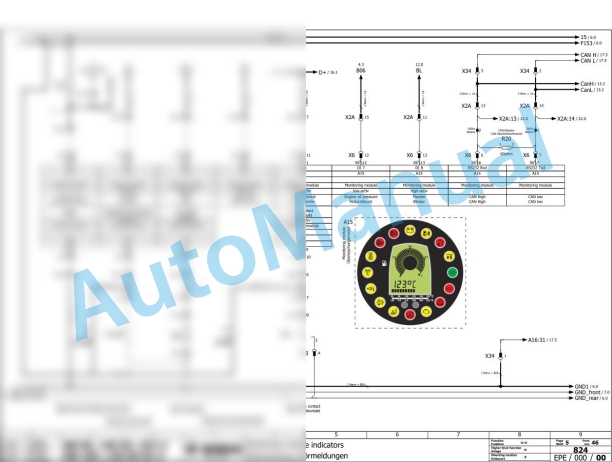 Bomag BW 135 AD-5 Tandem Vibratory Rollers Electric, Hydraulic Schematics Diagram 101650391001 - 101650399999-2
