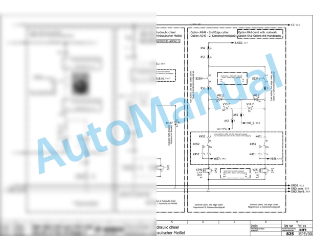 Bomag BW 138 AC-5 Combination Rollers Electric, Hydraulic Schematics Diagram 101650471001 - 101650479999-3