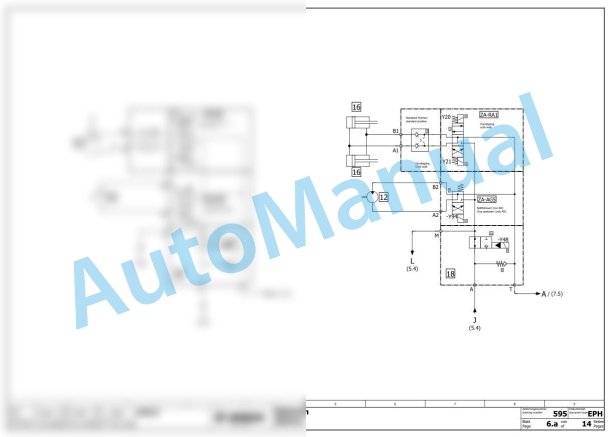 Bomag BW 138 AD-5 Tandem Vibratory Rollers Hydraulic Schematics Diagram 961650491001 - 961650499999-3